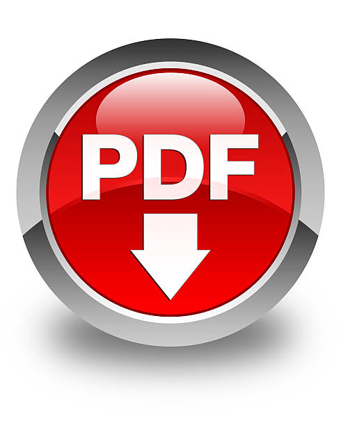 PDF download icon glossy red round button
