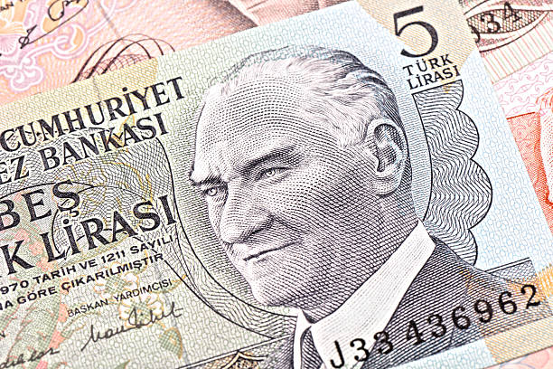 istock Old Turkish Lira, macro detail 519362161