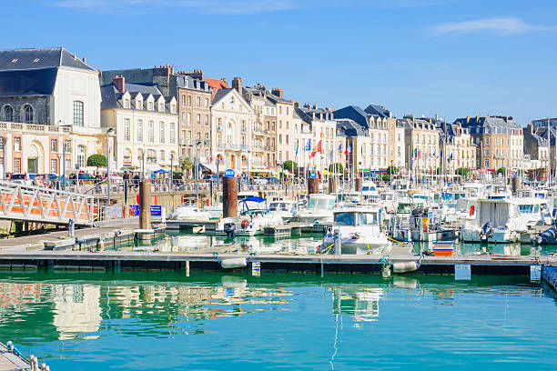 View of Dieppe port stock photo