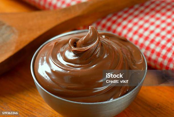 Hazelnut Chocolate Spread Stock Photo - Download Image Now - Bowl, Butter, Buttercream