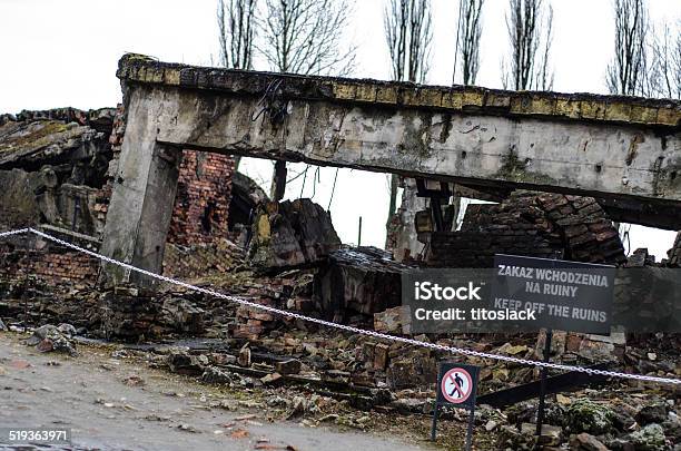 Ruins Of A Auschwitz Ii Birkenau Gas Chamber Stock Photo - Download Image Now - Torture, Victim, War