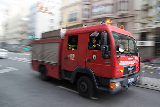 Madrid camión de bomberos - foto de stock