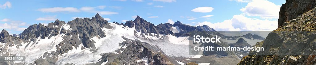 Silvretta mountains panorama in tyrol, austria Aspirations Stock Photo