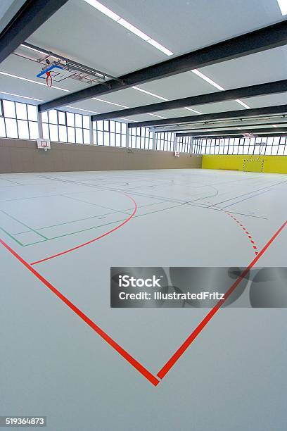 Sports Hall Stock Photo - Download Image Now - School Gymnasium, Single Line, Badminton - Sport