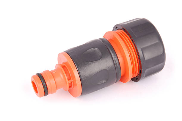 istock Garden water hose nozzle and connectors 519365860