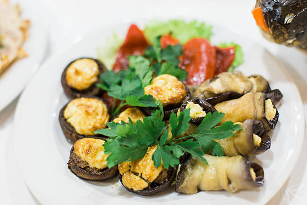 istock Cattering. Table full of food at a restaurant. 519367948