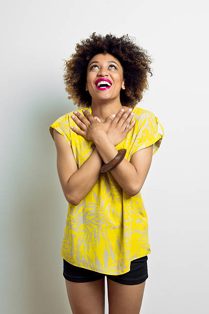 istock Happy afro american young woman 519368796