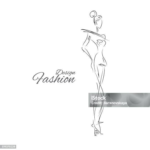 Ladydesign Stock Illustration - Download Image Now - In Silhouette, Fashion, Fashionable