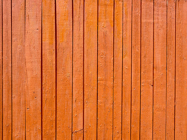 Orange wooden fence background