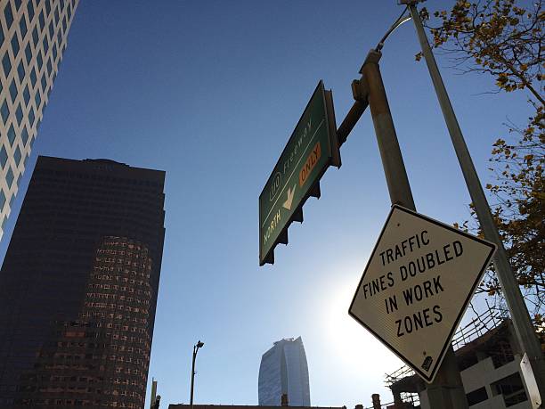 istock Freeway Sign and Skyscrapers 519387167