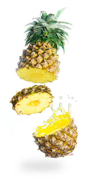 istock Tasty tropical pineapple slices juice burst 519387377