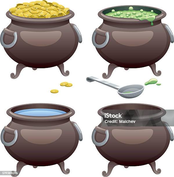 Pot Stock Illustration - Download Image Now - Cauldron, Beer - Alcohol, Boiling