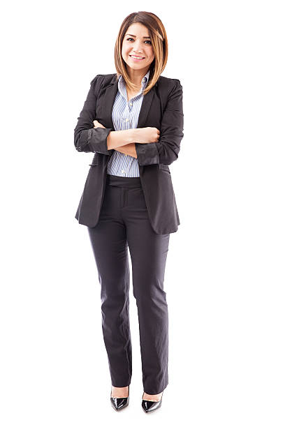 istock Cute salesperson with arms crossed 519396054