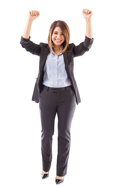istock Businesswoman celebrating success 519396778