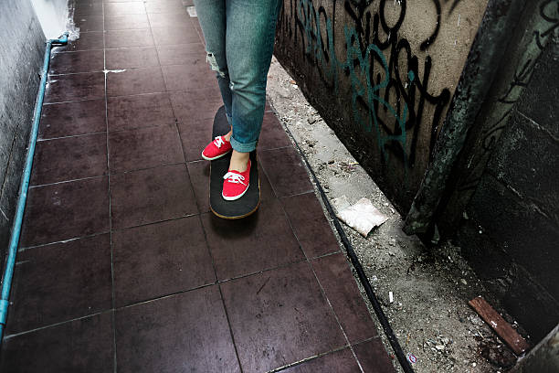 istock Sneakers Canvas Shoes Human Feet Legs Standing Concept 519397148