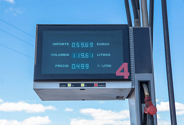 istock Electronic gas petrol display 519397560