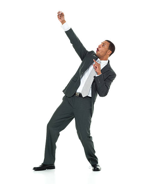 istock Businessman pointing away 519402356