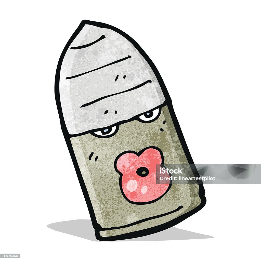 Cartoon Bullet With Face Stock Illustration - Download Image Now - Bizarre,  Bullet, Clip Art - iStock