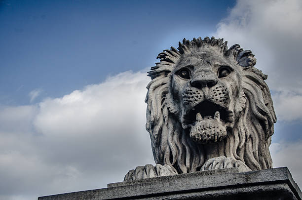 istock Stone Lion Statue  - Budapest, Hungary 519404437