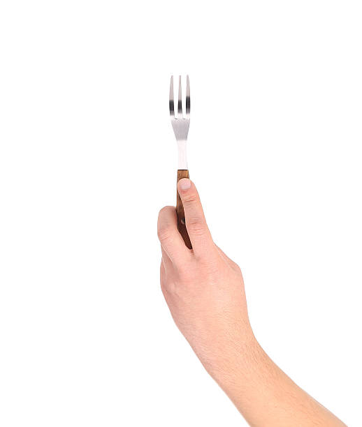 istock Close up of kitchen fork in hand. 519405865