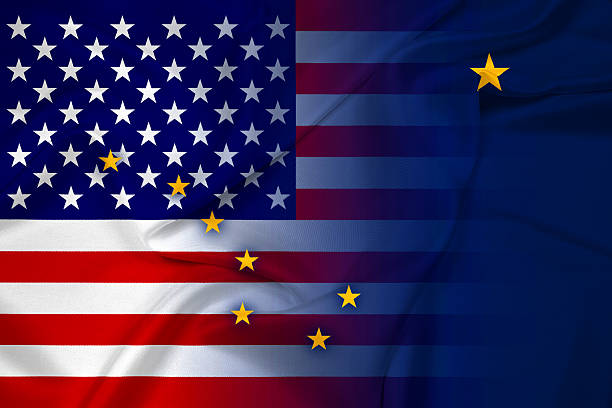 istock Waving USA and Alaska State Flag 519406383