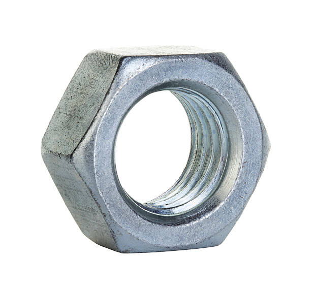 istock Metal nut isolated on white background 519408349