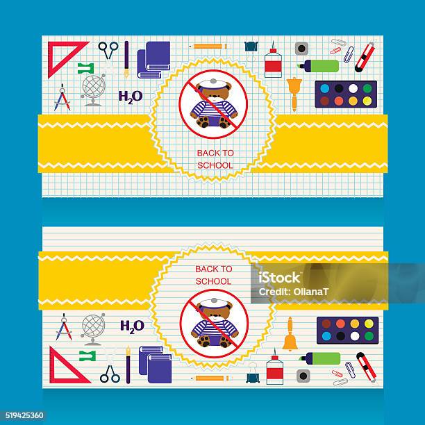 031627 Banners Stock Illustration - Download Image Now - Alarm Clock, Back to School, Backgrounds