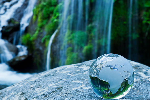 istock Waterfalls behind the Glassy Earth 519430046
