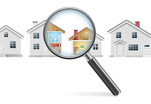 Vector illustration of House Search Concept