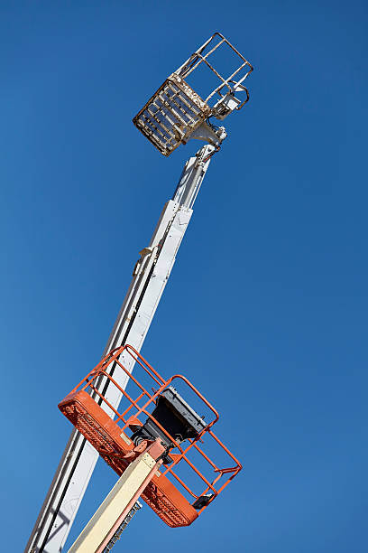 istock Construction Cranes equipment aerial boom man lifts sky 519432130