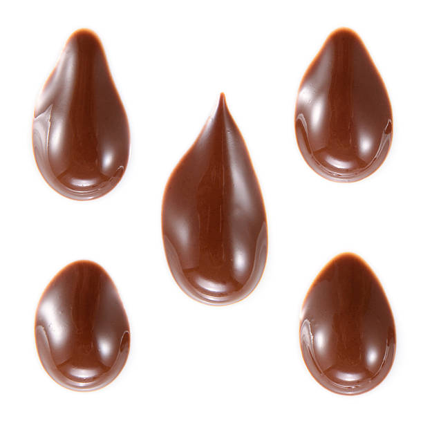 istock Liquid chocolate. Drops isolated on white background. Collection 519433544