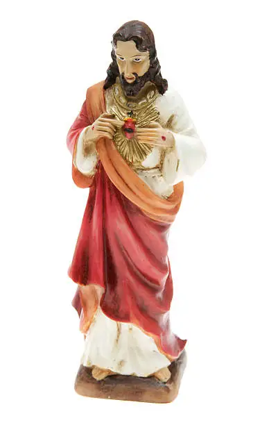 Jesus statue with heart