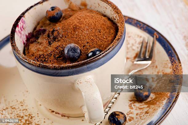 Blueberry Microwave Mug Muffin Stock Photo - Download Image Now - Baked, Blueberry, Breakfast