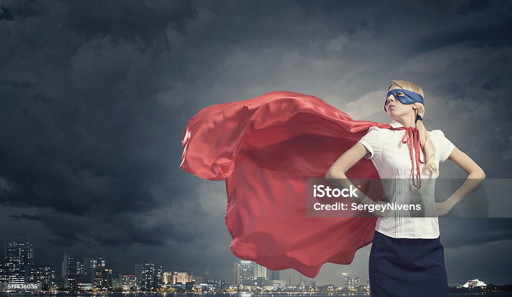 Mujer súper - Foto de stock de Superhéroe libre de derechos