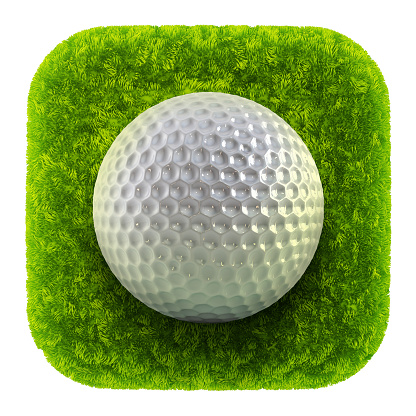 Golf course and ball icon
