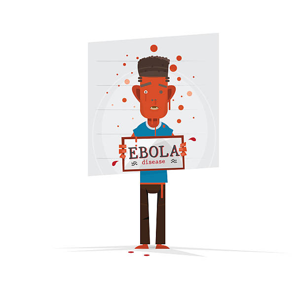 illustrations, cliparts, dessins animés et icônes de virus ébola inflexion maladie-illustration vectorielle - male mug shot cut out one person