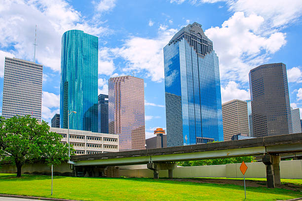 istock Houston Texas Skyline modern skyscapers and  blue sky 519440669