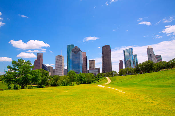 istock Houston Texas Skyline modern skyscapers and  blue sky 519441823