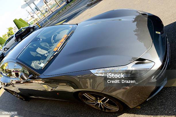 Ferrari Ff Parked On Street Of Geneve Switzerland Stock Photo - Download Image Now - Car, City, City Street