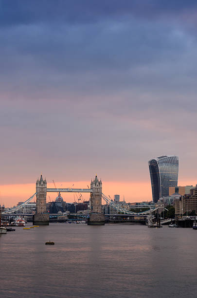 istock Tower Bridge and the Walkie Talkie skyscraper at sunset 519454601