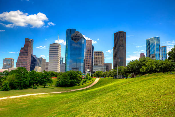 istock Houston Texas Skyline modern skyscapers and  blue sky 519458279