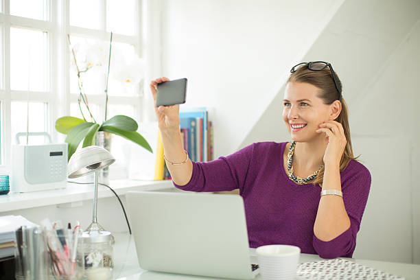istock Woman working at home. 519460271