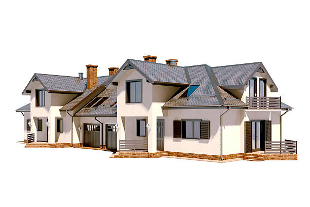 istock 3d beautiful residential house render 519461424