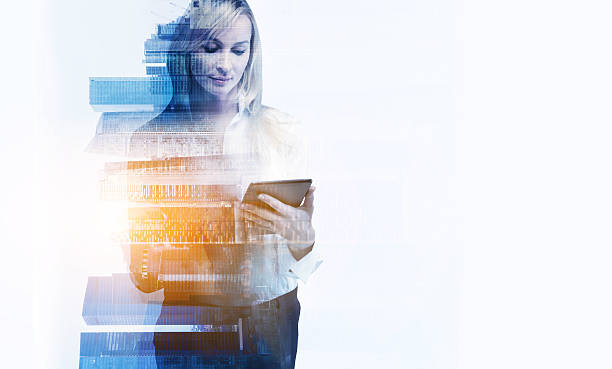 istock Businesswoman with tablet 519462766