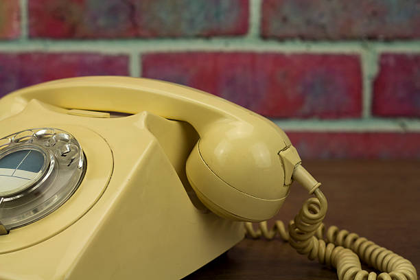 istock Old retro style rotary telephone 519465876