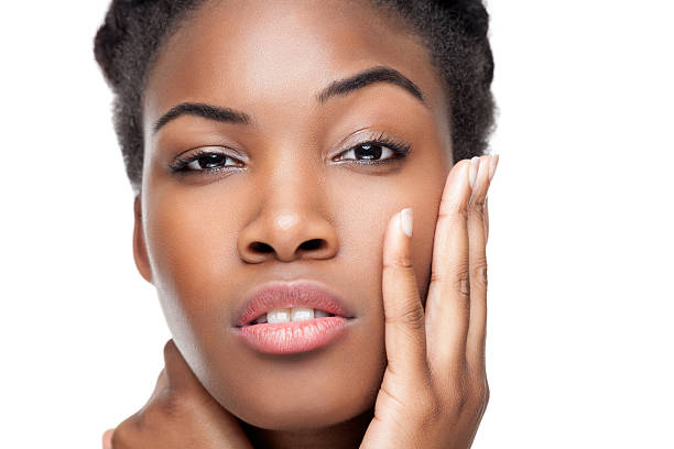 Black beauty with perfect skin