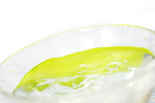 Water drips into the bowl with splashes