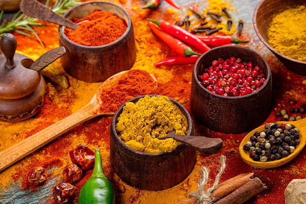 istock Various spices in wooden bowls 519468996