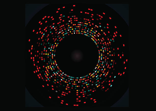 stockillustraties, clipart, cartoons en iconen met abstract example of dna fingerprinting - ecosysteem