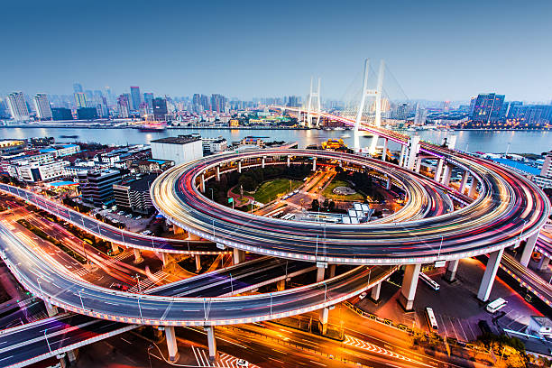 istock Shanghai nanpu bridge at night 519470138